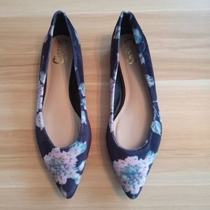 Circus by Sam Edelman Rayne Velvet Flats - Navy Floral 8.5